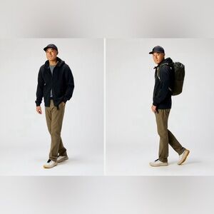 Men's PROOF Nomad Performance Chino Straight Leg Classic Fit Olive Green 32